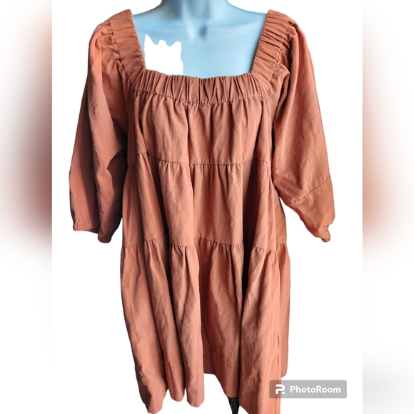 Wisteria Lane Dresses & Skirts - Wisteria Lane Brown Square Neck Dress Size L